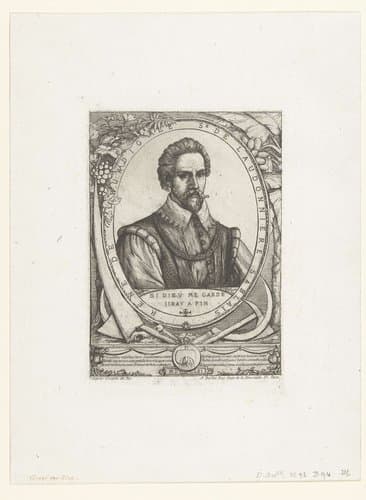 Portret van Franse kolonist René de Laudonniere Sablais by Charles Meryon