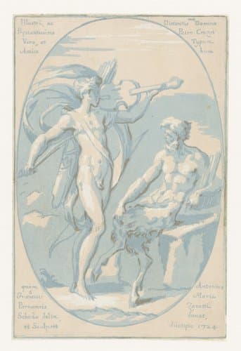 Wedstrijd tussen Apollo en Marsyas by Anton Maria I Zanetti