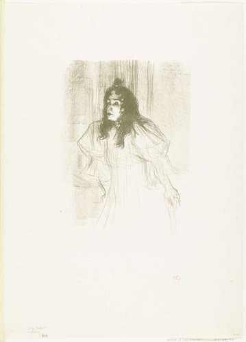 Portrait of the Singer May Belfort with Loose Hanging Hair by Henri de Toulouse-Lautrec