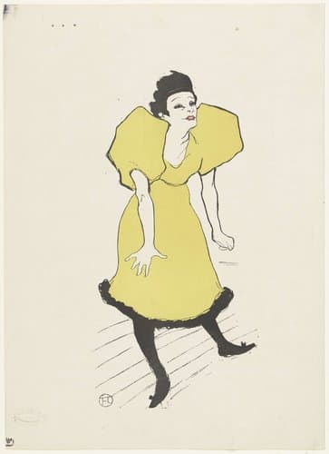 Portret van komediespeelster Polaire op het toneel by anonymous