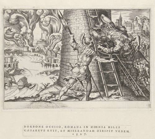Bestorming van Rome, 1527 by Dirck Volckertsz. Coornhert