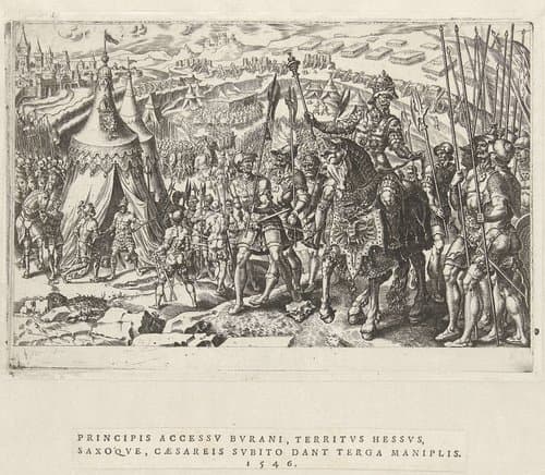 Keizerlijk kamp te Ingolstadt, 1546 by Dirck Volckertsz. Coornhert