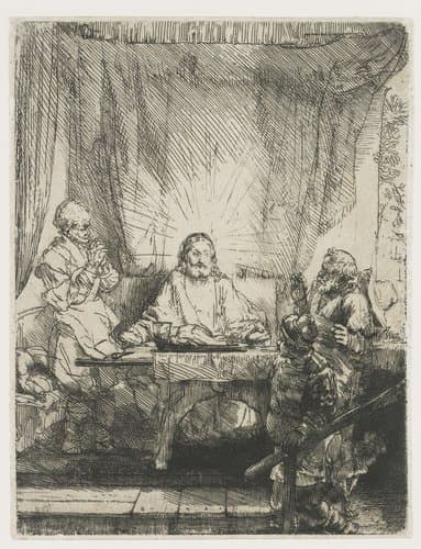Christ at Emmaus: the larger plate by Rembrandt van Rijn
