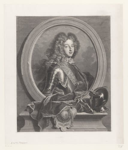 Portret van Lodewijk van Frankrijk by Pierre Drevet