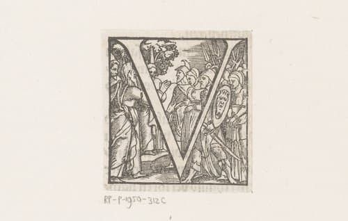 Letter V en Mozes geadviseerd door Jetro by anonymous
