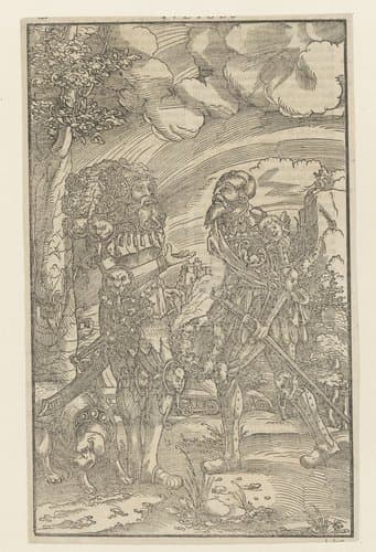 Twee rechters van Israël in harnas by anonymous; Lucas Cranach (I)