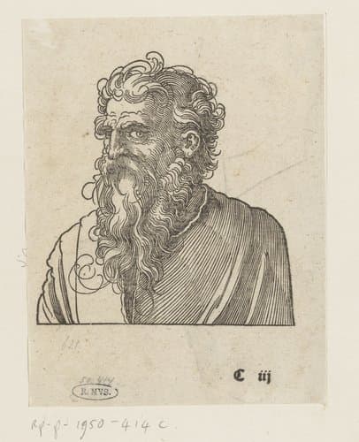 Model voor een man met baard by anonymous; Hans Sebald Beham