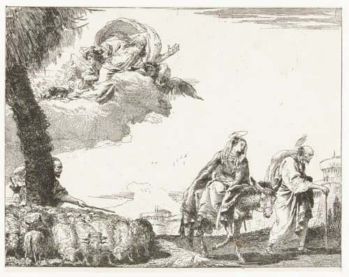 Idee pittoresche sopra la fugga in Egitto by Giovanni Domenico Tiepolo