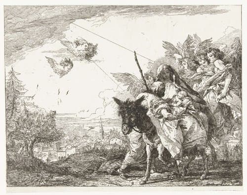 Idee pittoresche sopra la fugga in Egitto by Giovanni Domenico Tiepolo