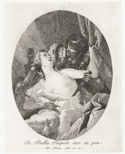 Tarquinius en Lucretia by Giovanni Domenico Tiepolo