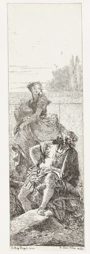 Armida en Adrastes by Giovanni Domenico Tiepolo