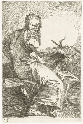 Evangelist Lucas met os by Giovanni Battista Tiepolo