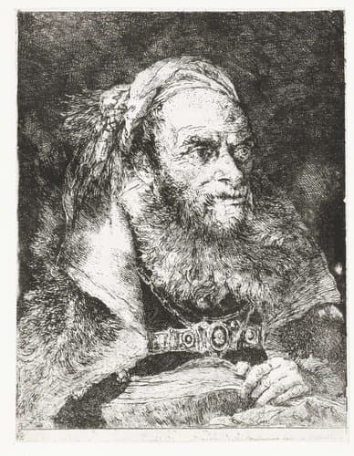 Man met opengeslagen boek by Giovanni Domenico Tiepolo