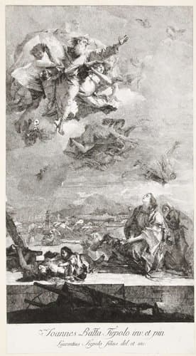 Sint-Thecla bidt tot God om de pestepidemie weg te nemen
