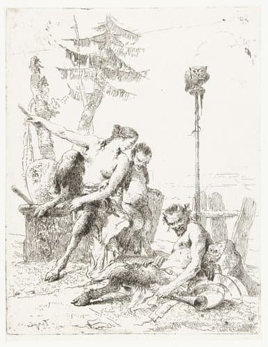 Satyr Family by Giovanni Battista Tiepolo