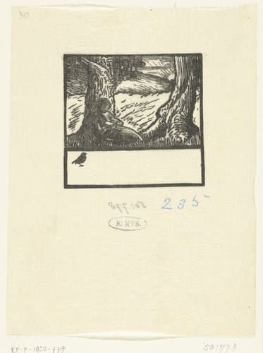 Landschap met lezende vrouw by Esther Pissarro