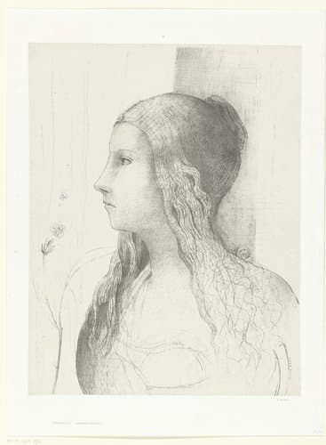 Brunhilde (ondergang van de Goden) by Odilon Redon
