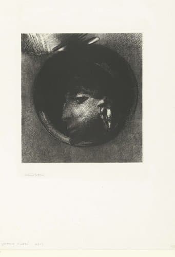 Cel van een oor by Odilon Redon