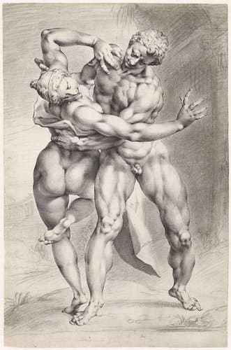 Roof van een Sabijnse vrouw by Jan Harmensz. Muller