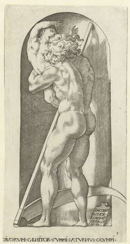 Saturnus verslindt zijn kind by Jacob Binck