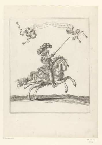 Man te paard in Romeins kostuum by François Chauveau