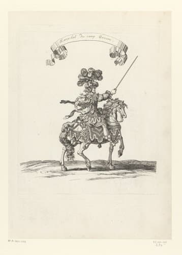 Aanvoerder te paard in Perzisch kostuum by François Chauveau