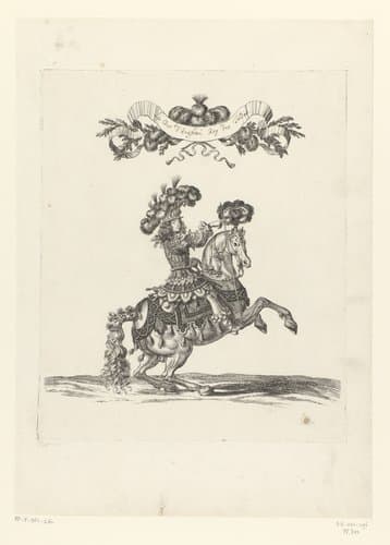 Henri-Jules de Bourbon te paard in fantasiekostuum by François Chauveau
