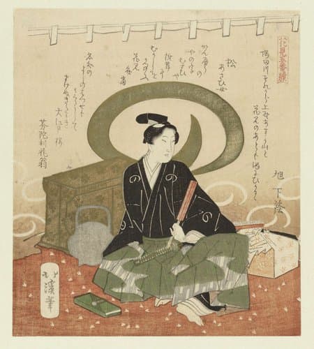 Vijfluik over het bewonderen van bloemen by Totoya Hokkei