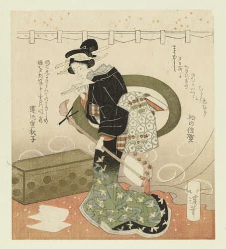 Vijfluik over het bewonderen van bloemen by Totoya Hokkei