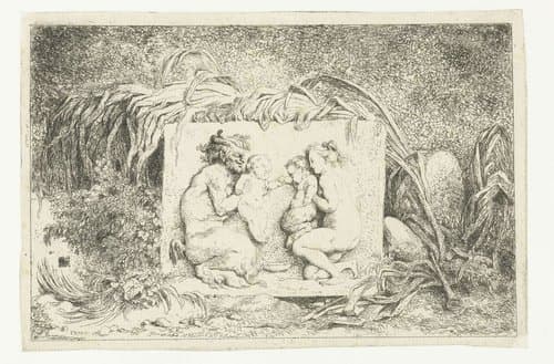 Sater en nimf met twee kinderen by Jean Honoré Fragonard