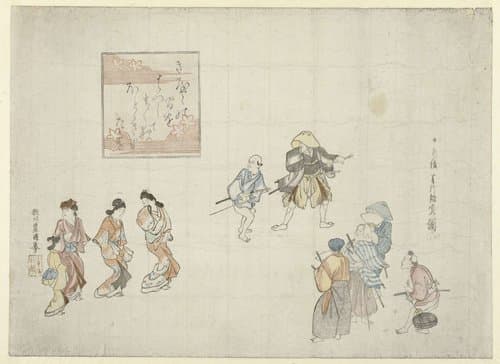 Scene in the Yoshiwara by Utagawa Toyokuni (I)