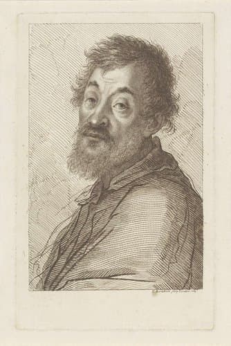 Portret van een man met baard by Francesco Bartolozzi