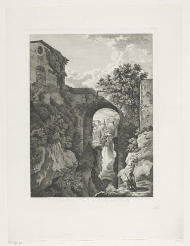 Waterval bij de San Rocco brug in Tivoli