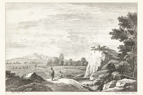 Landschap met enkele figuren