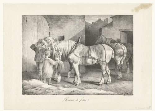 Chevaux de ferme by Théodore Géricault