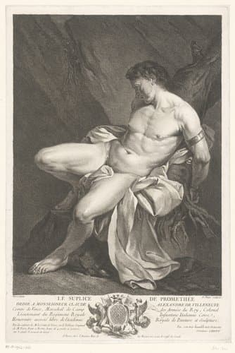 Prometheus geketend by Pierre Chenu