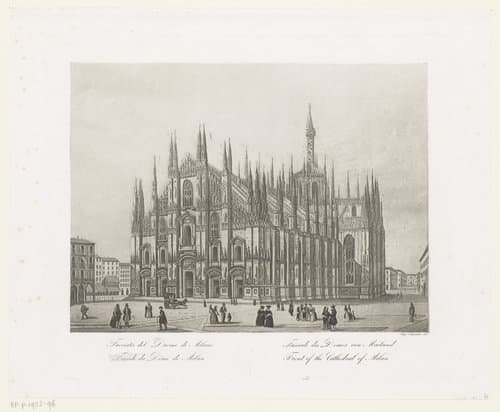 Façade van de Dom van Milaan by Filippo Naymiller