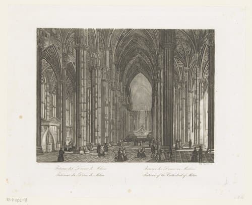 Interieur van de Dom van Milaan by Filippo Naymiller