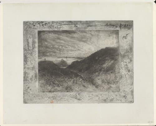 Duinlandschap met een gezicht op La Falaise, Baie de St. Malo