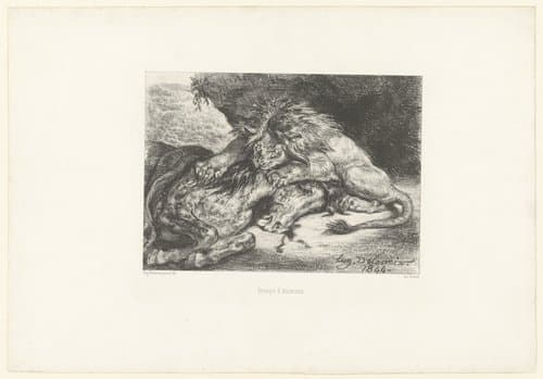 Groupe d'animaux by Eugène Delacroix