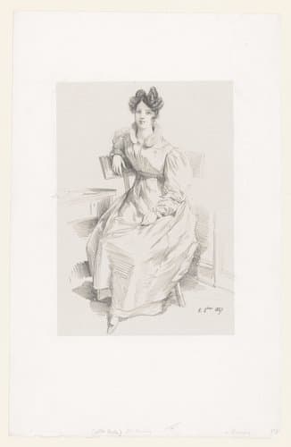 Portret van Céleste Motte by Achille Devéria