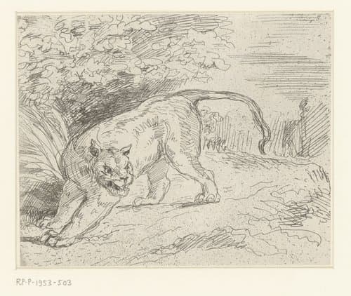 Tigre en arrêt by Eugène Delacroix