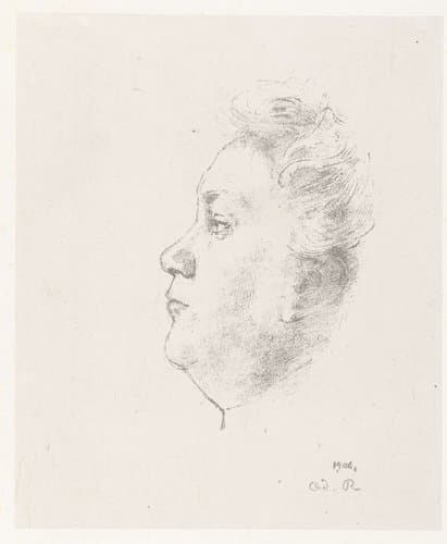 Portret van Juliette Dodu by Odilon Redon