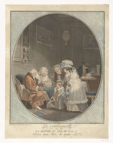 Nieuwjaarsdag by Philibert-Louis Debucourt