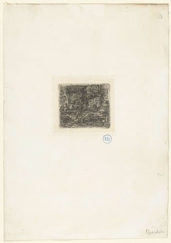 Intérieur de ferme by Rodolphe Bresdin