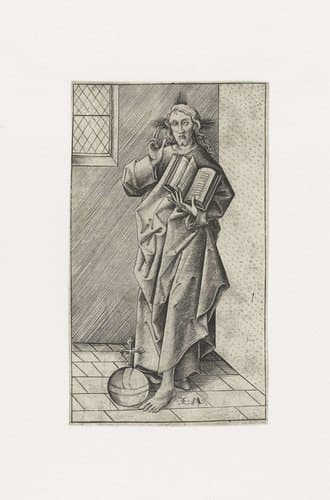 Zegenende Christus by Israhel van Meckenem