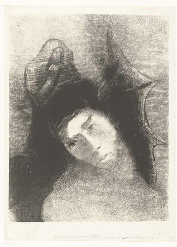 Antoine: quel est le but de tout cela? Le Diable: il n'y a pas de but! by Odilon Redon