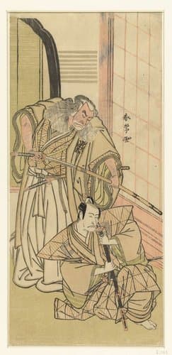 Acteurs Nakamura Nakazo I en Ichikawa Danjuro V als edellieden by Katsukawa Shunjo
