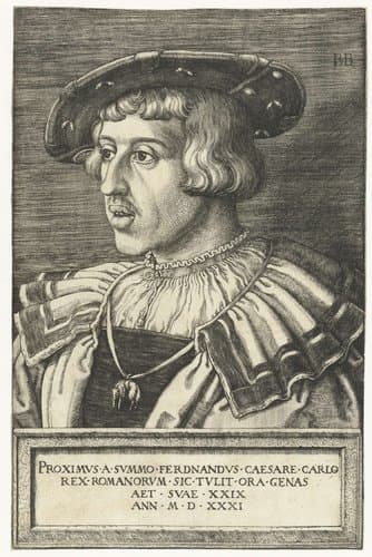 Portret van Keizer Ferdinand I by Barthel Beham
