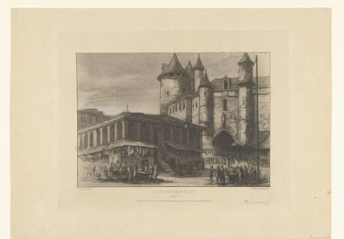 Fort Grand Châtelet en marktplein in Parijs by Charles Meryon